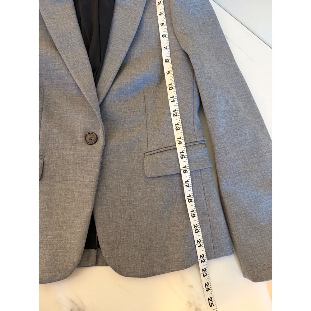 J.Crew 365 Womens Gray Single Button Blazer Jacket Size 6 Professional Office - Picture 13 of 13